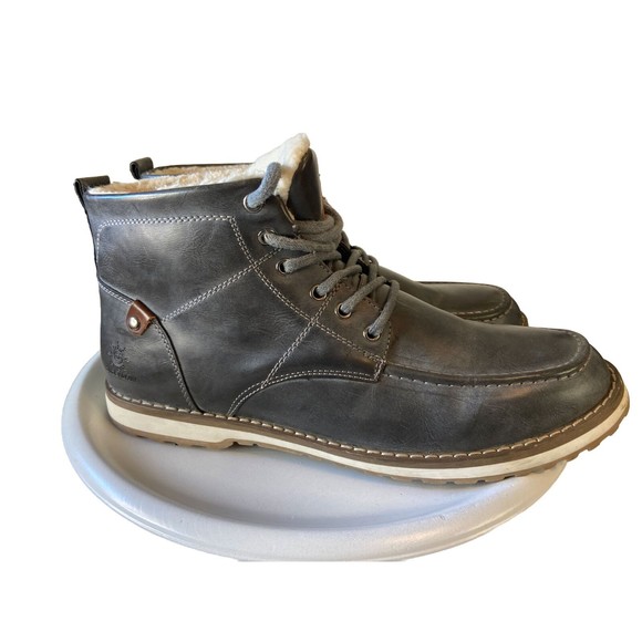 GLOBALWIN Mens Classic Lace Up Winter Water Resistant Chukka Boots Gray Size 12 main image 6